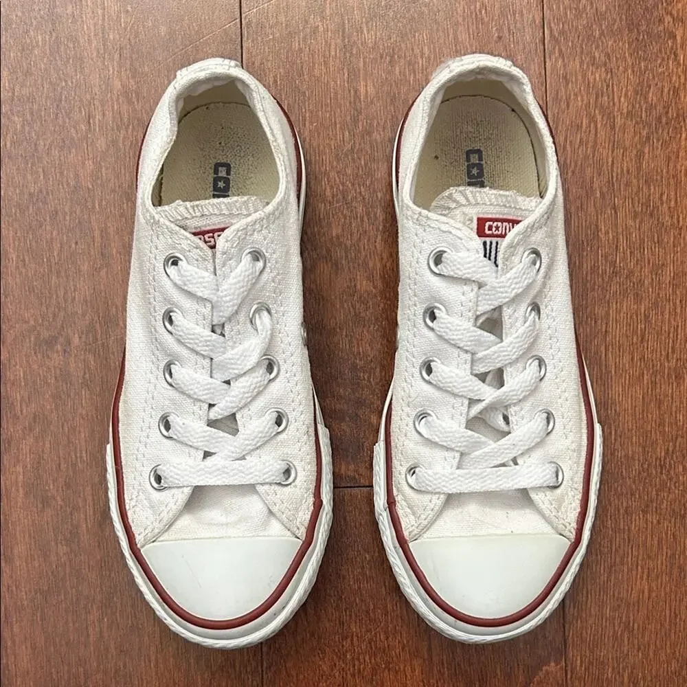 Classic Converse Chuck Taylor All Star White Kids Sneakers, Size 12.5